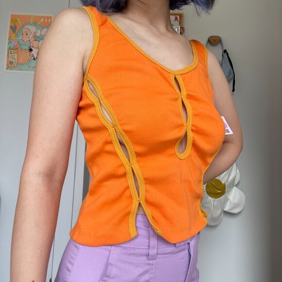 marshall columbia triple slash tank in orange and yellow - Picture 2 of 7